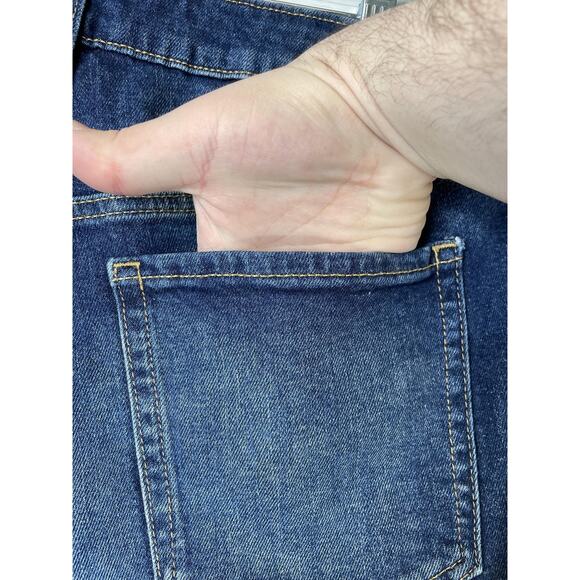 Old Navy Shorts Womens 8 Blue Denim High-Rise OG Short Button Fly Cuffed - Picture 8 of 13